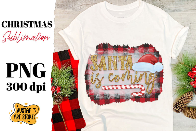 Santa is coming. Christmas sublimation design Sublimation Yustaf Art Store 