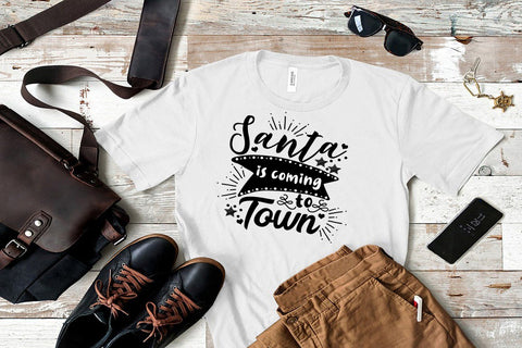 Santa is Coming to Town SVG- DXF-EPS I Christmas SVG DXF PNG SVG Happy Printables Club 