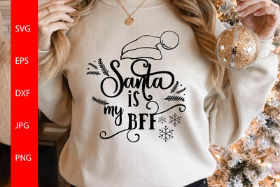 Santa is my BFF SVG Free For Commercial Use SVG Sintegra 