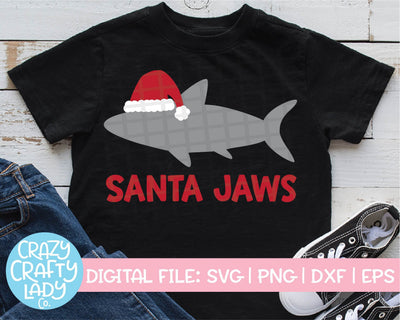 Santa Jaws | Christmas SVG Cut File SVG Crazy Crafty Lady Co. 