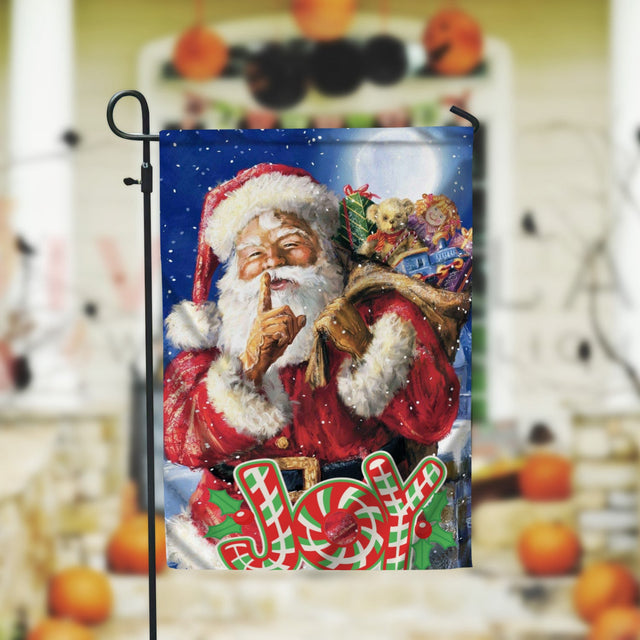 Santa Joy Garden Flag - 12x18 Garden Flag Sublimation Design Download PNG File Instant Download Sublimation CaldwellArt 