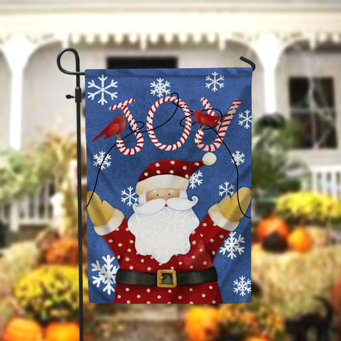 Santa Joy Garden Flag, Double Sided House Flag, Christmas House Flags for Home Lawn Yard Outdoor Decor, Welcome Flag, Christmas Garden Flag Sublimation CaldwellArt 