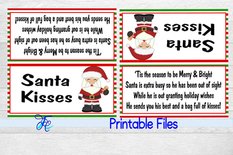 Santa Kisses Bag Topper 3D Paper Family Creations 