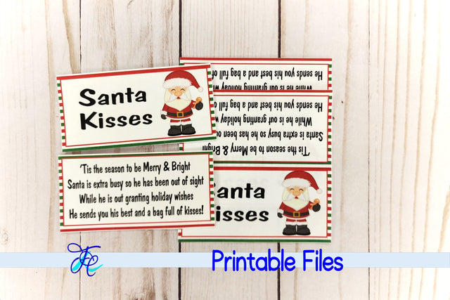 Santa Kisses Bag Topper 3D Paper Family Creations 