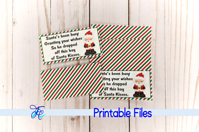 Santa Kisses Bag Topper 3D Paper Family Creations 