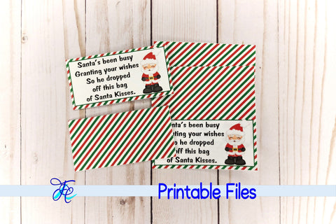 Santa Kisses Bag Topper 3D Paper Family Creations 