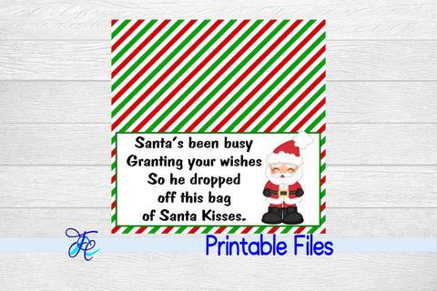 Santa Kisses Bag Topper 3D Paper Family Creations 