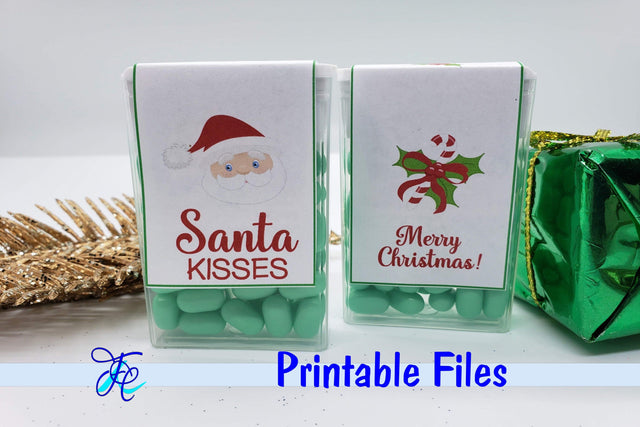 Santa Kisses - Tic Tac Label 3D Paper Family Creations 
