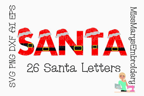Santa Letters SVG MissMarysEmbroidery 
