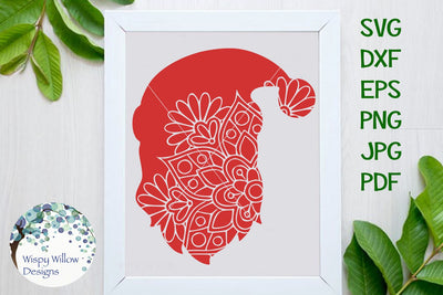 Santa Mandala | Christmas SVG Wispy Willow Designs 