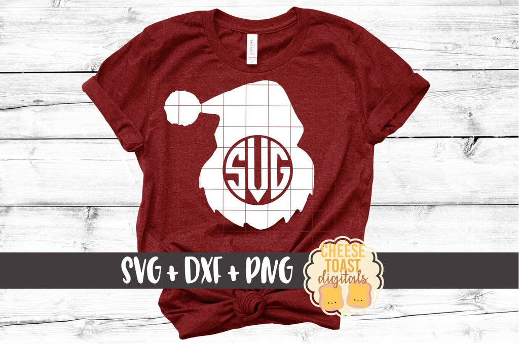Santa Monogram Frame - Christmas SVG File - So Fontsy