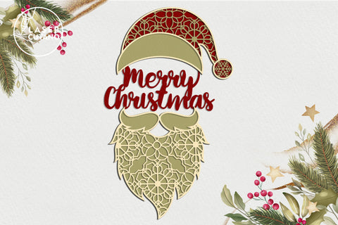 SANTA Multilayer Laser Cut Files for Christmas, Mandala, 3D Designs SVG LaserCutano 