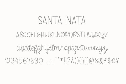 Santa Nata Font Sunday Nomad 