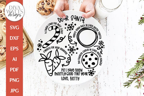 Santa Plate SVG Bundle | I, We & Non Personalized Versions Included SVG Diva Watts Designs 