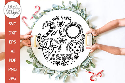 Santa Plate SVG Bundle | I, We & Non Personalized Versions Included SVG Diva Watts Designs 