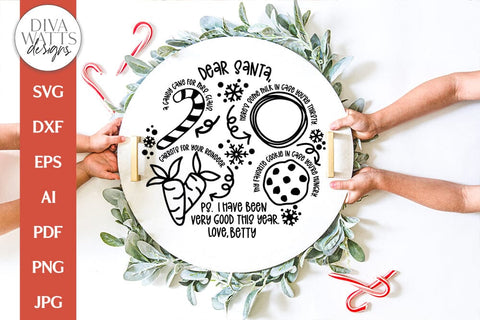 Santa Plate SVG Bundle | I, We & Non Personalized Versions Included SVG Diva Watts Designs 