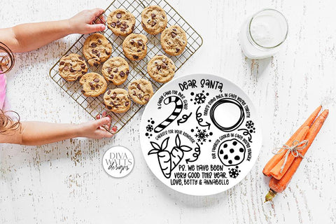 Santa Plate SVG | Christmas / Winter Round Design SVG Diva Watts Designs 