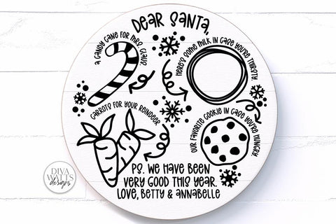 Santa Plate SVG | Christmas / Winter Round Design SVG Diva Watts Designs 