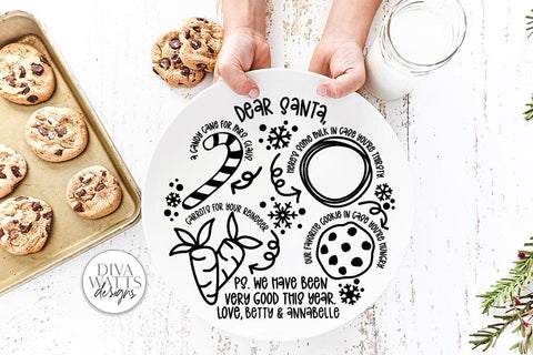 Santa Plate SVG | Christmas / Winter Round Design SVG Diva Watts Designs 