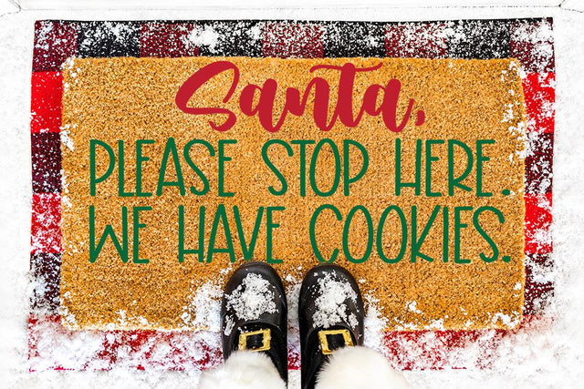 Santa Please Stop Here - Christmas SVG SVG So Fontsy Design Shop 