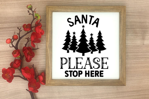 Santa please stop here SVG Bundle SVG Regulrcrative 