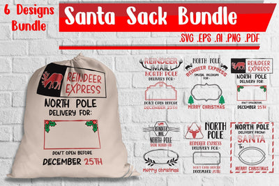 Santa Sack BUNDLE svg eps ai png pdf SVG zafrans studio 