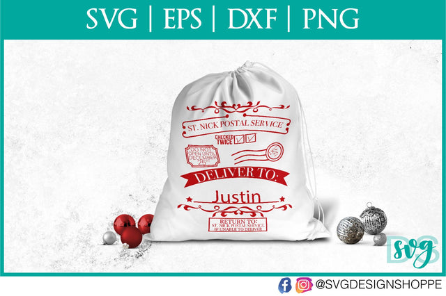 Santa Sack St. Nick Postal Service SVG SVG SVG Design Shoppe 