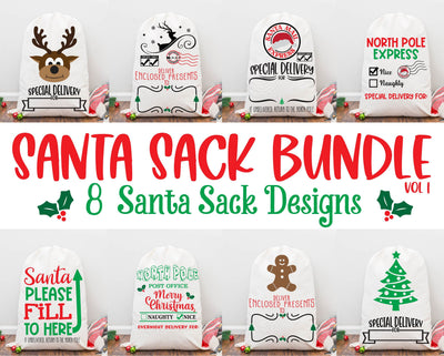 Santa Sack SVG Bundle | Christmas SVG | Santa SVG | Reindeer svg | North Pole svg | Santa Bag svg | Santa Hat svg | Gingerbread Man svg SVG What A Gem SVG 