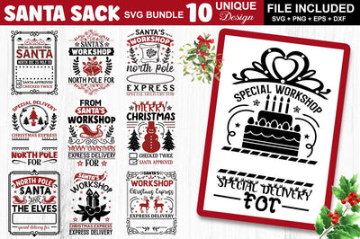 Santa Sack SVG Bundle SVG Designangry 