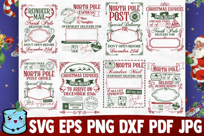 Santa Sack SVG Bundle SVG MintyMarshmallows 
