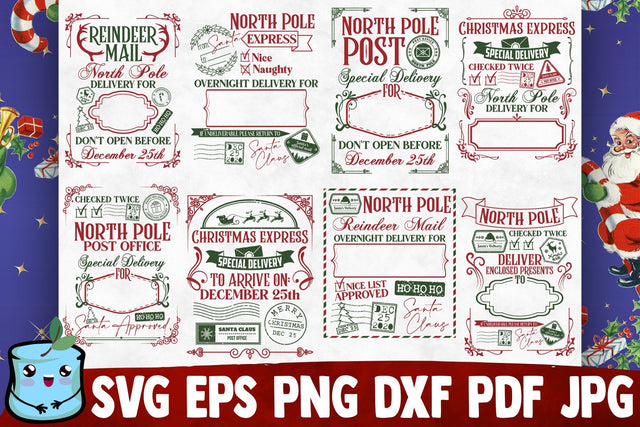 Santa Sack SVG Bundle SVG MintyMarshmallows 