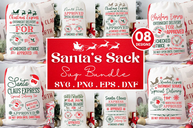 Santa Sack SVG Bundle SVG Regulrcrative 