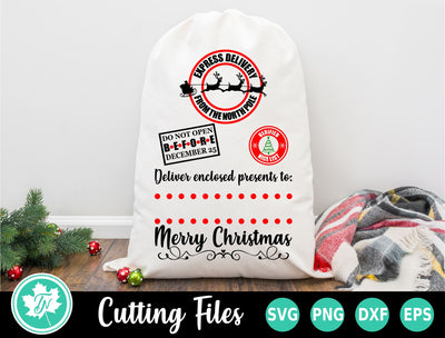 Santa Sack SVG | Express Delivery SVG TrueNorthImagesCA 