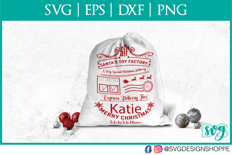 Santa Sack Toy Factory SVG SVG SVG Design Shoppe 