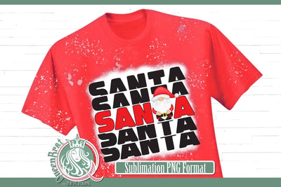 Santa Santa Santa Sublimation Sublimation QueenBrat Digital Designs 