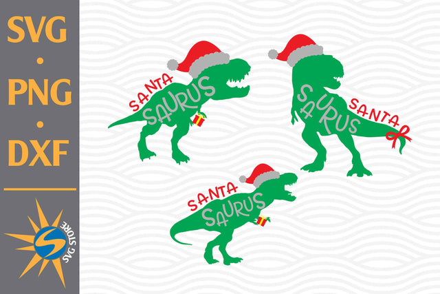 Santa Saurus Christmas SVG, PNG, DXF Digital Files Include SVG SVGStoreShop 
