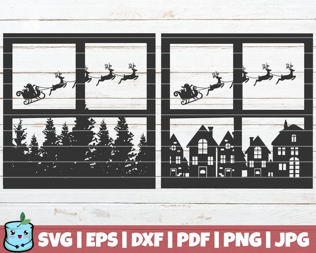 Santa Scene SVG MintyMarshmallows 