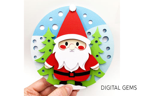 Santa shadowbox SVG Digital Gems 