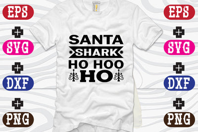 Santa Shark Ho Hoo Ho SVG Nurstore 