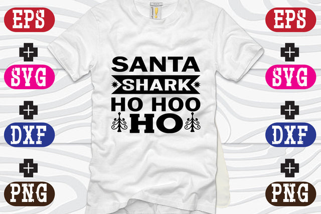Santa Shark Ho Hoo Ho SVG Nurstore 