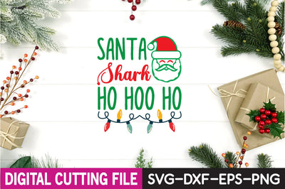 santa shark ho hoo ho SVG SVG buydesign 