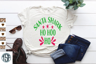 Santa Shark Ho Hoo Ho SVG thesvgfactory 