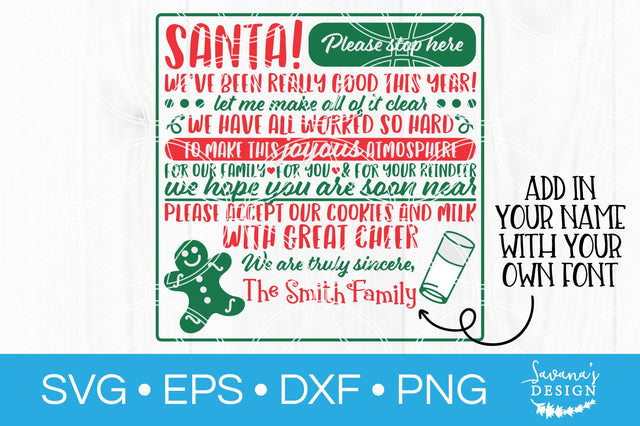 Santa Sign SVG SVG SavanasDesign 