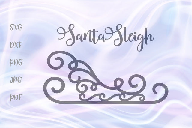 Santa Sleigh Christmas Clipart SVG, PNG, DXF, PDF, JPG SVG Digitals by Hanna 