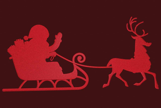 Santa Sleigh Embroidery/Applique DESIGNS embroidery-workshop 
