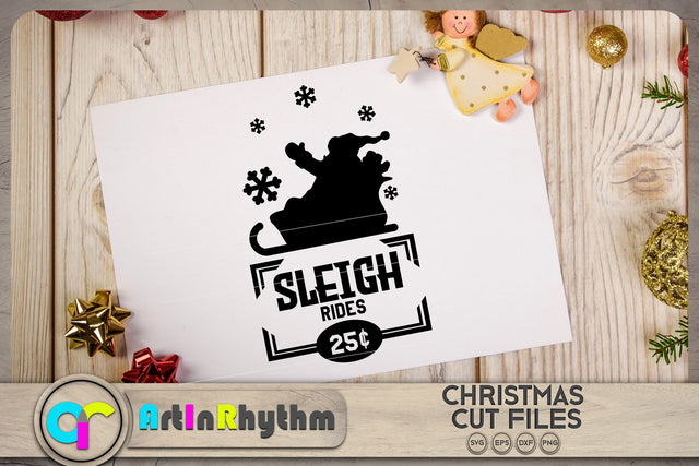 Santa Sleigh ride SVG SVG Artinrhythm shop 