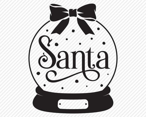 Santa Snow Globe | Christmas SVG SVG Texas Southern Cuts 