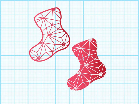 Santa Socks Christmas Geomatical Print SVG Johan Ru designs 