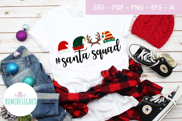 # Santa Squad Christmas SVG Cut File SVG Rumi Designed 