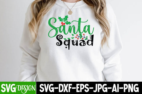 Santa Squad SVG Cut File , Santa Squad Christmas Design SVG BlackCatsMedia 